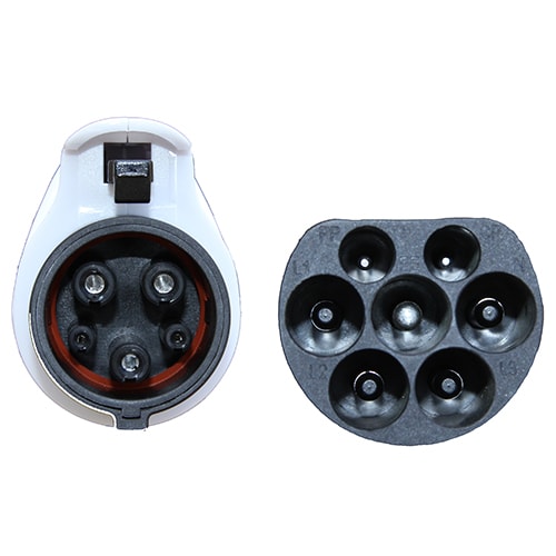 2-EVMOTIONS Delta Type2 -> Type1 (32A) Elektroauto Ladekabel